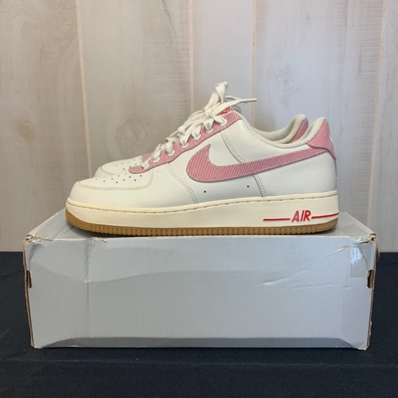 Nike AF1 Low Red Pinstripe - Picture 1 of 5